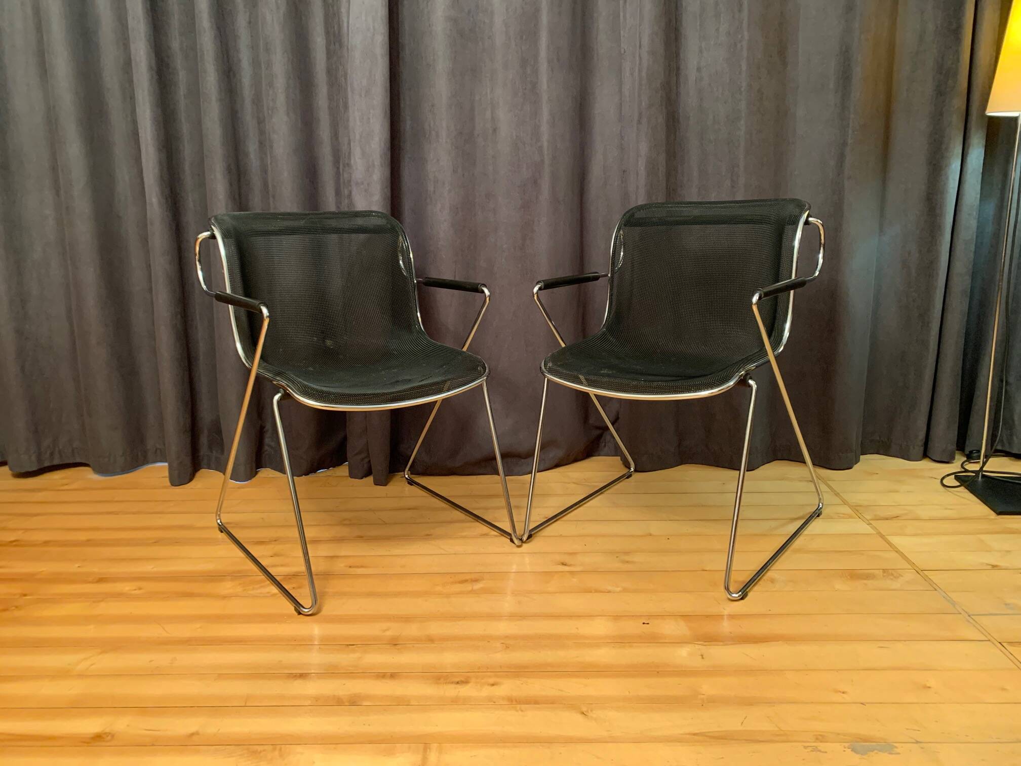 A pair of Penelope chairs by Charles Pollock, Castelli, Italy, 1980s