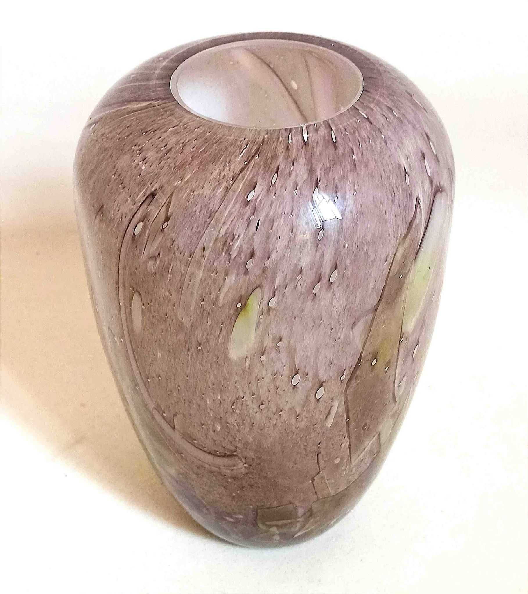 Vase signed La Rochère crystal Height 25.8 cm