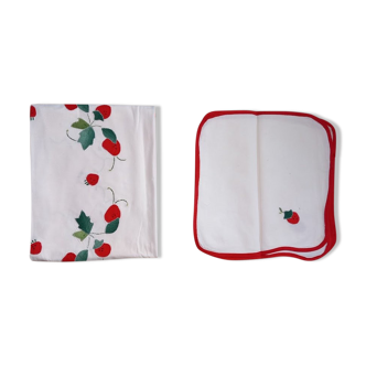 Nappe et 4 serviettes