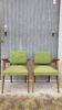 Paire de fauteuils bridge vintage 1950s pieds compas design