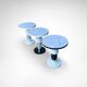 table d'appoint en céramique et marbre de style Memphis par Casalto 2