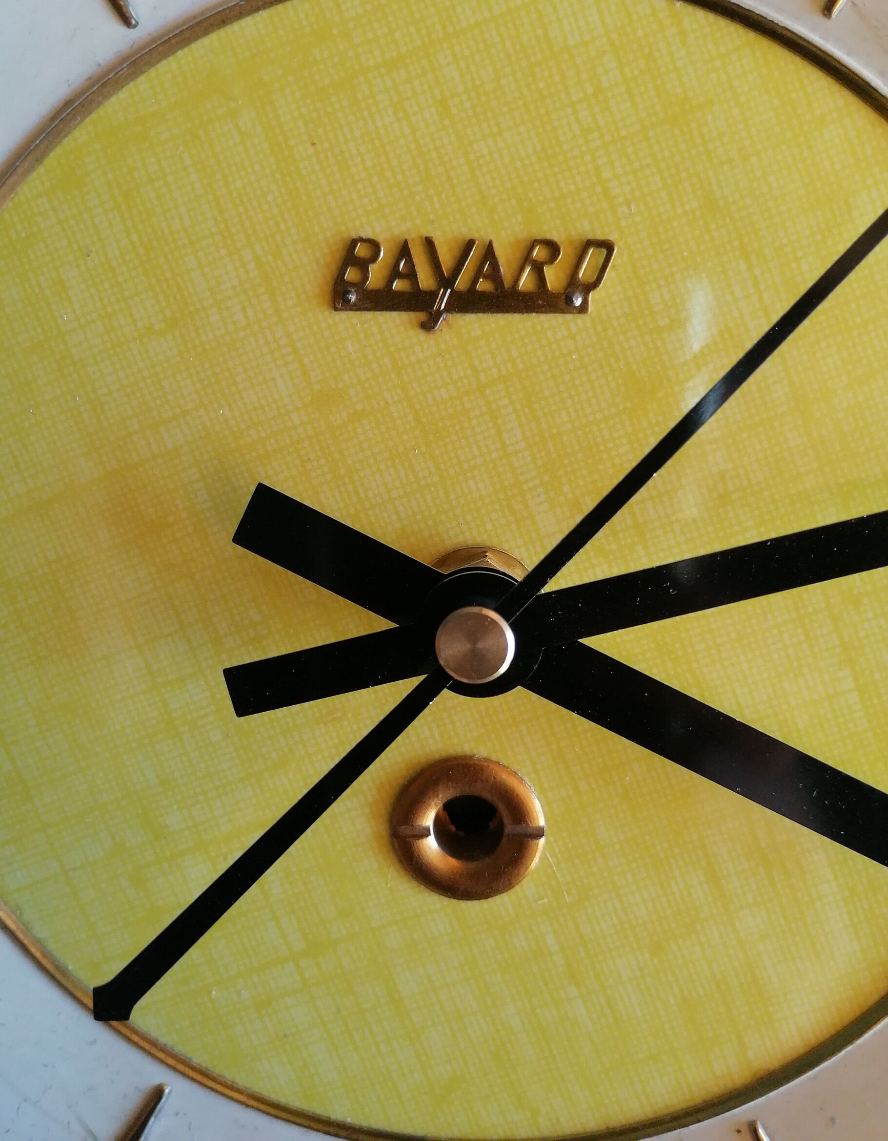 Vintage clock, "Yellow Bayard" wall clock