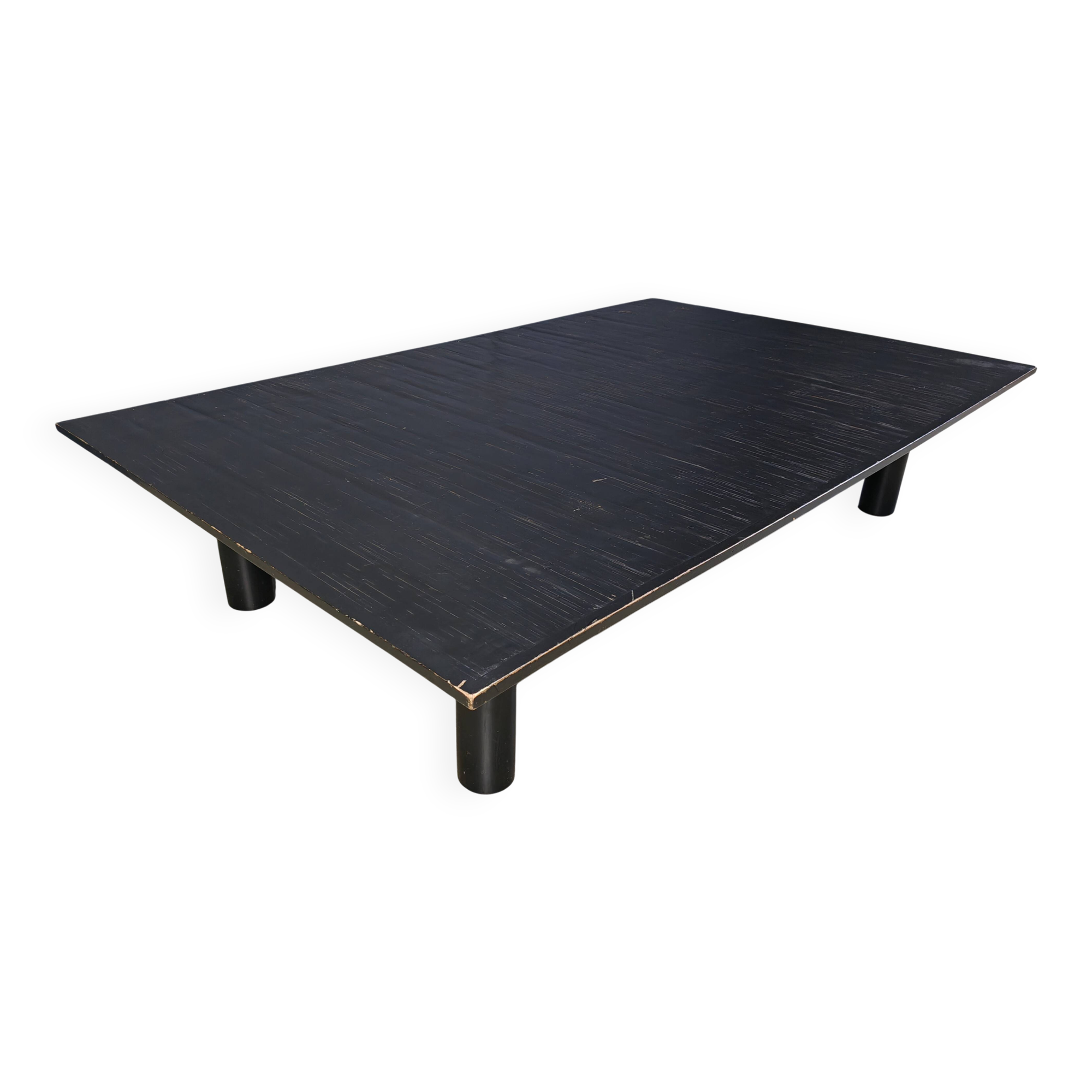 XL bamboo coffee table in the manner of Axel Vervoordt, 1970s