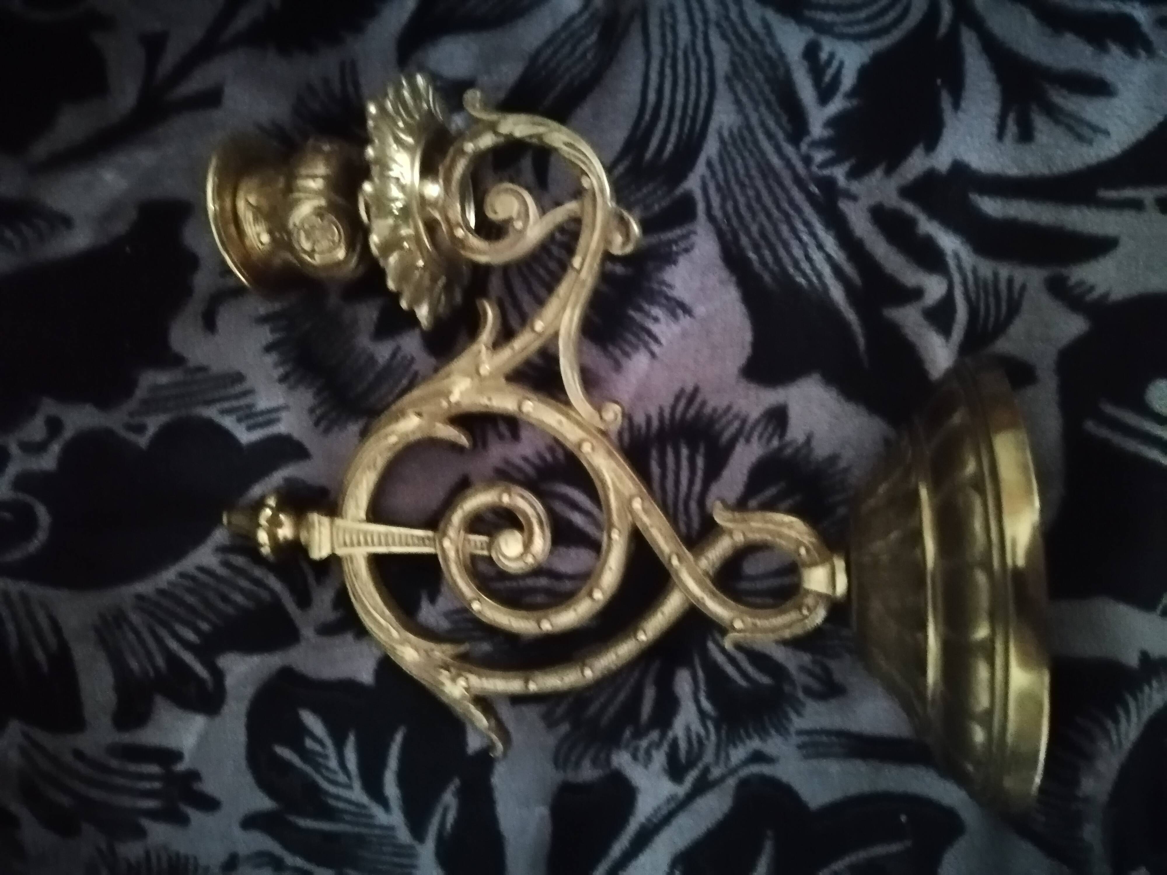 Pair of old bronze candlestick