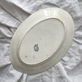 Plat ovale en terre de fer "Service Guirlande" JVB Jules Vieillard Bordeaux