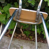 Pair of veined fomica chairs 60