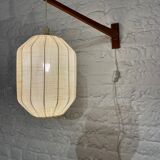 Scandinavian teak "lantern" wall lamp, 1960's