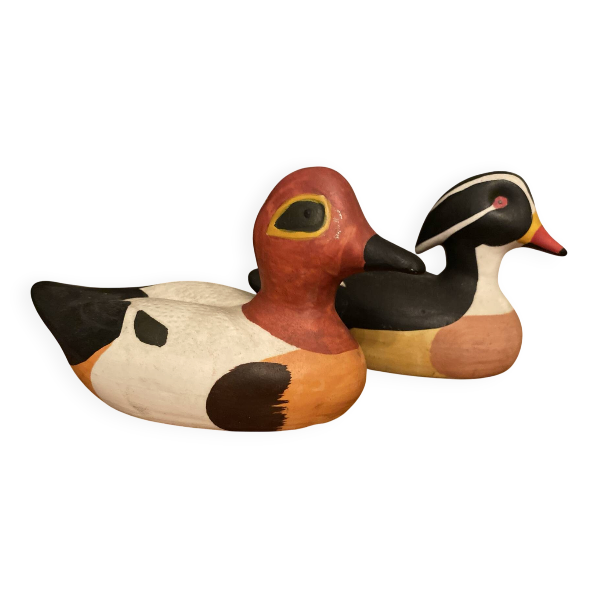 Set of two ceramic ducks