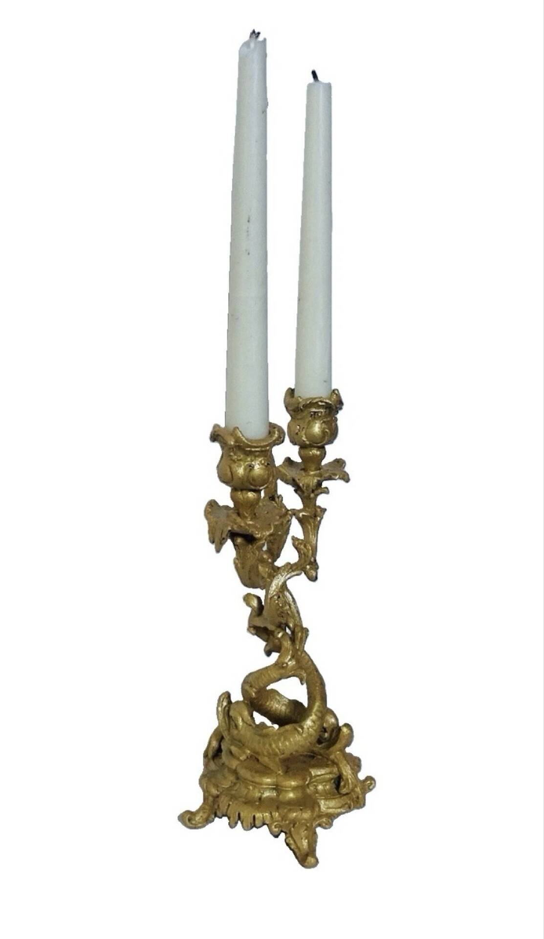 Chandelier Louis XV St Louis from the 19th century decorated with dolphins.