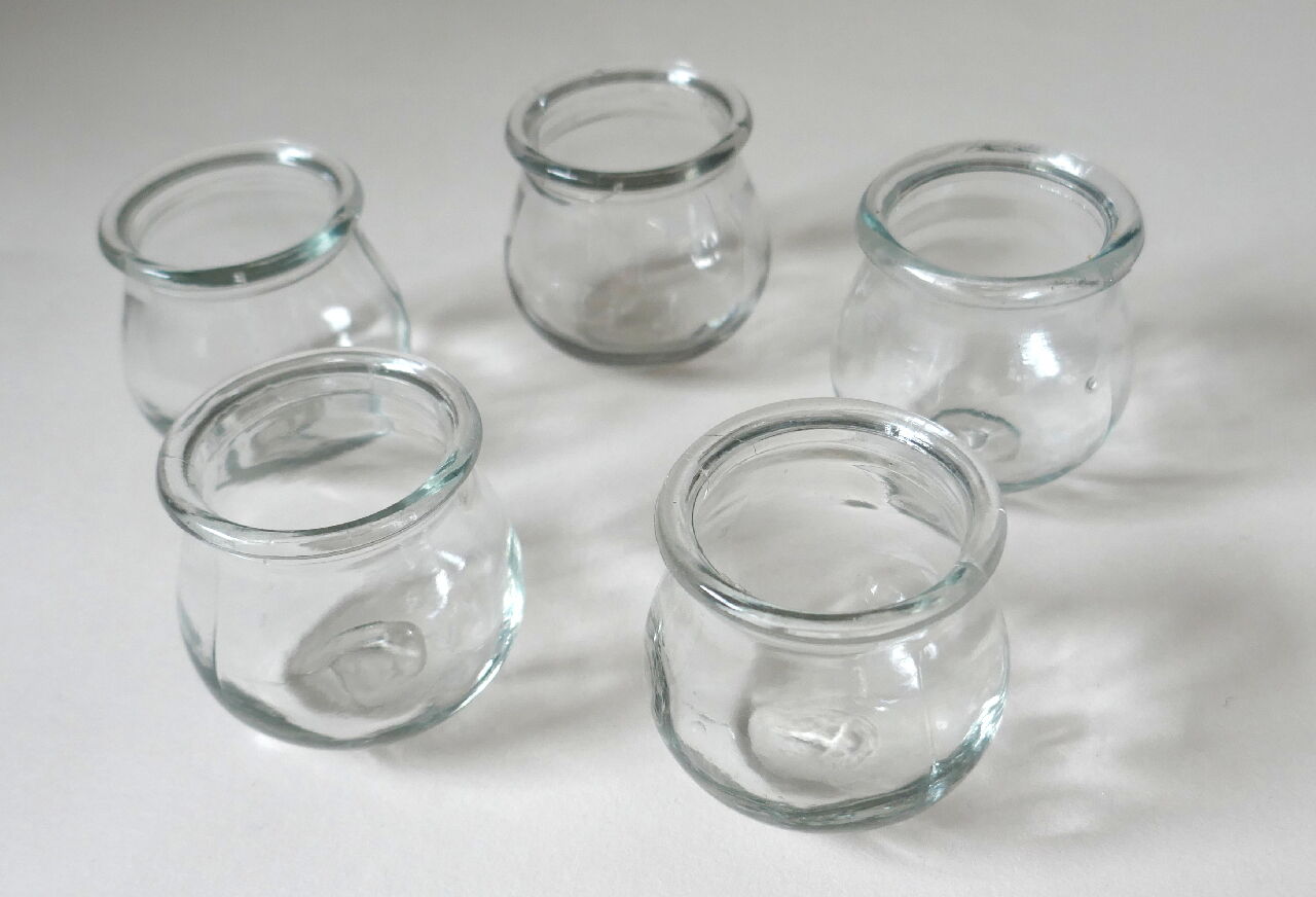 Glass candle holders