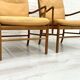 Set of 2 vintage Ole Wanscher chairs | Colonial chair | Leather