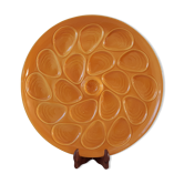 Seafood dish / oysters Salins orange-yellow 60s-70s