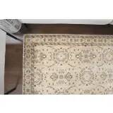 1970s Turkish Oushak Handmade Wool Cotton Beige Area Rug115x202