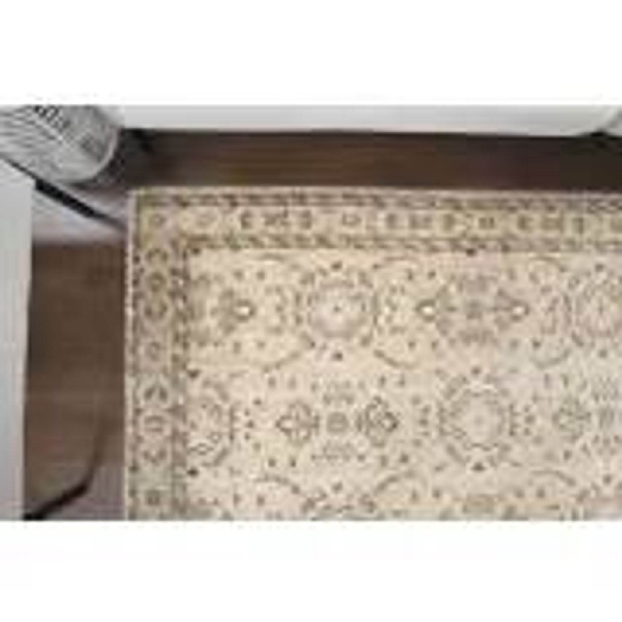 Tapis turc Oushak fait main en laine et coton beige des années 1970 115x202