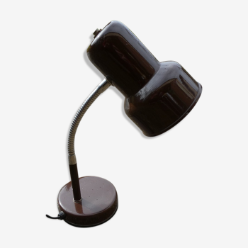 Articulated brown vintage office lamp