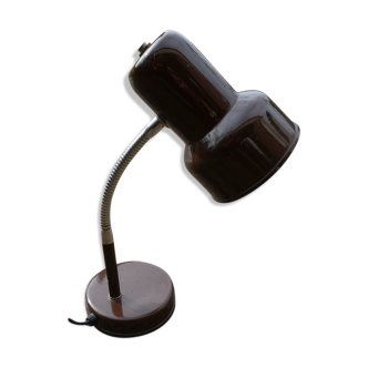Articulated brown vintage office lamp