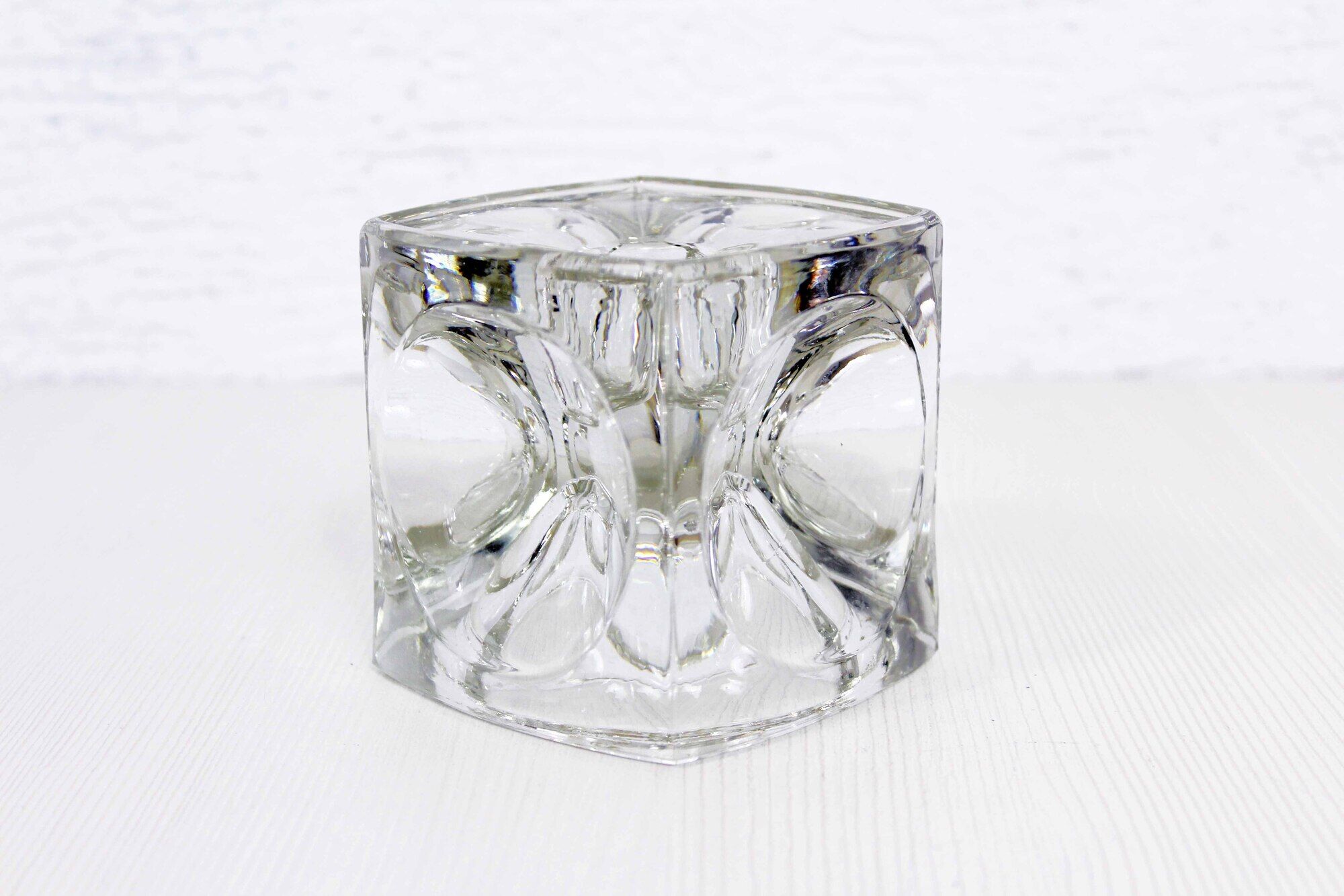 1970s glass candlestick