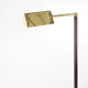 Lampadaire en laiton et bois
