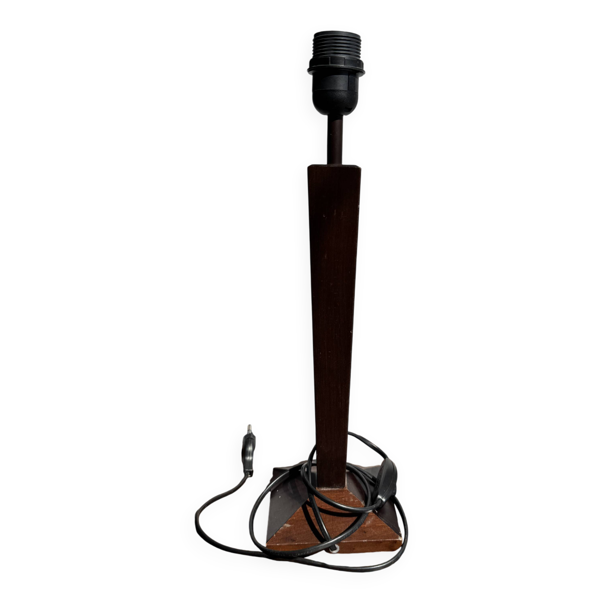 Vintage wooden designer lamp base H43