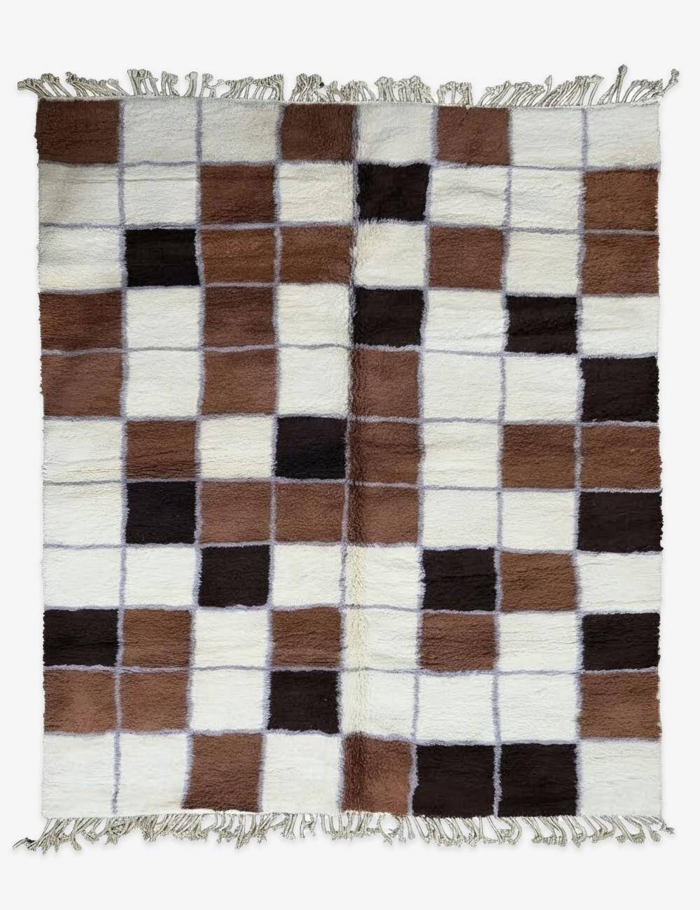 Moroccan Checkerboard Rug - 300 x 259 cm