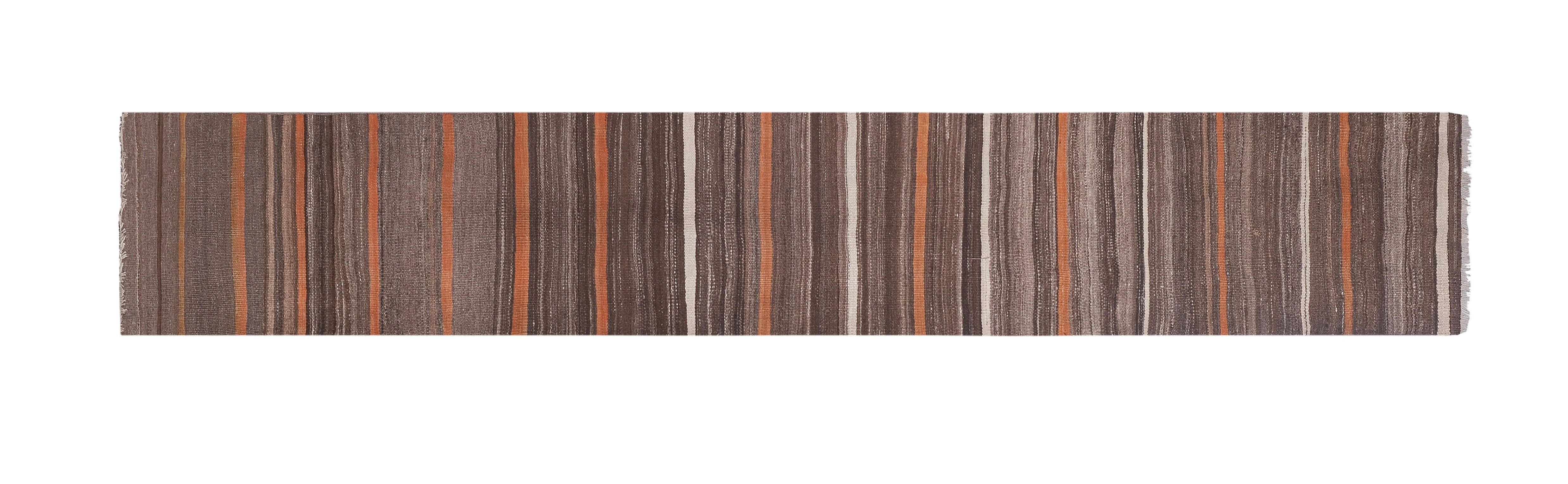 Vintage Turkish rug from Oushak, hand-woven 56x340 cm