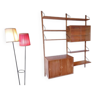 Bibliothèque modulable Royal System Poul Cadovius, Danemark 1960