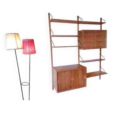 Bibliothèque modulable Royal System Poul Cadovius, Danemark 1960