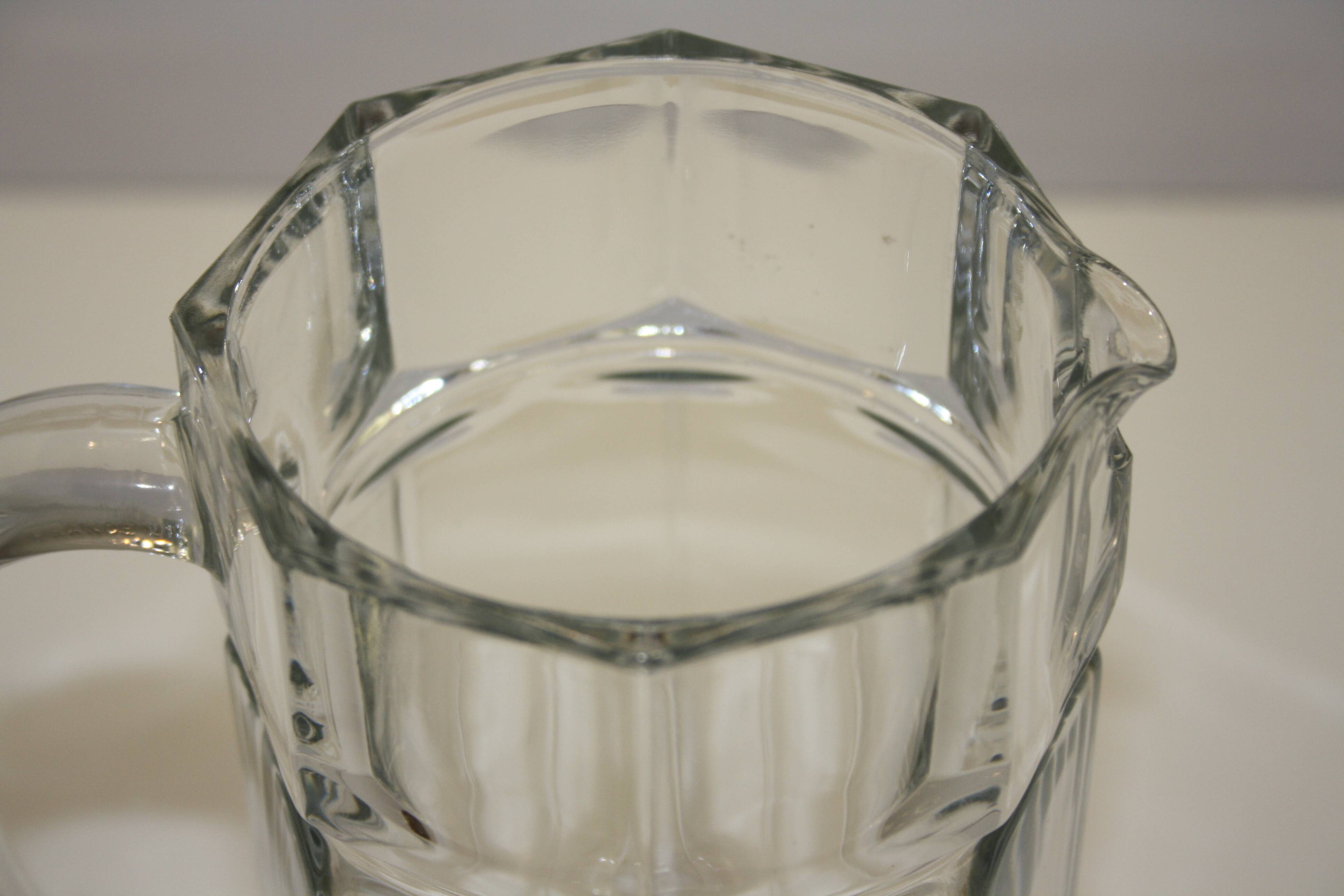 Vintage glass water pitcher