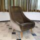 Mid-century mohair velvet high-back easy chair, Italy 1950s