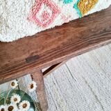 Old wooden country farmhouse bench