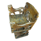 African tribal ensemble of 4 pieces of furniture for dignitaries of the Kingdom of Dahomey, Benin.