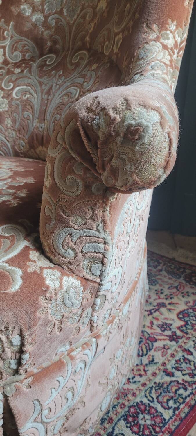 Velvet toad armchair