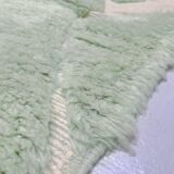 Moroccan Berber rug M'rirt mint green with engraved patterns 3x2.05m