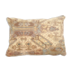 Turkish oushak rug pillow copper cover