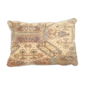 Turkish oushak rug pillow copper cover