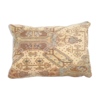 Turkish oushak rug pillow copper cover