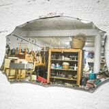 Art deco beveled mirror 65 x 42cm