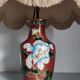 Enamel lamp cloisonnée drimmer vintage 56 cm h