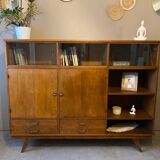 Vintage oak bookcase sideboard