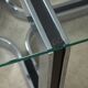 Sculpted Chrome Base Coffee Table with Glass Top