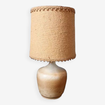 Lampe grès et jute 70'