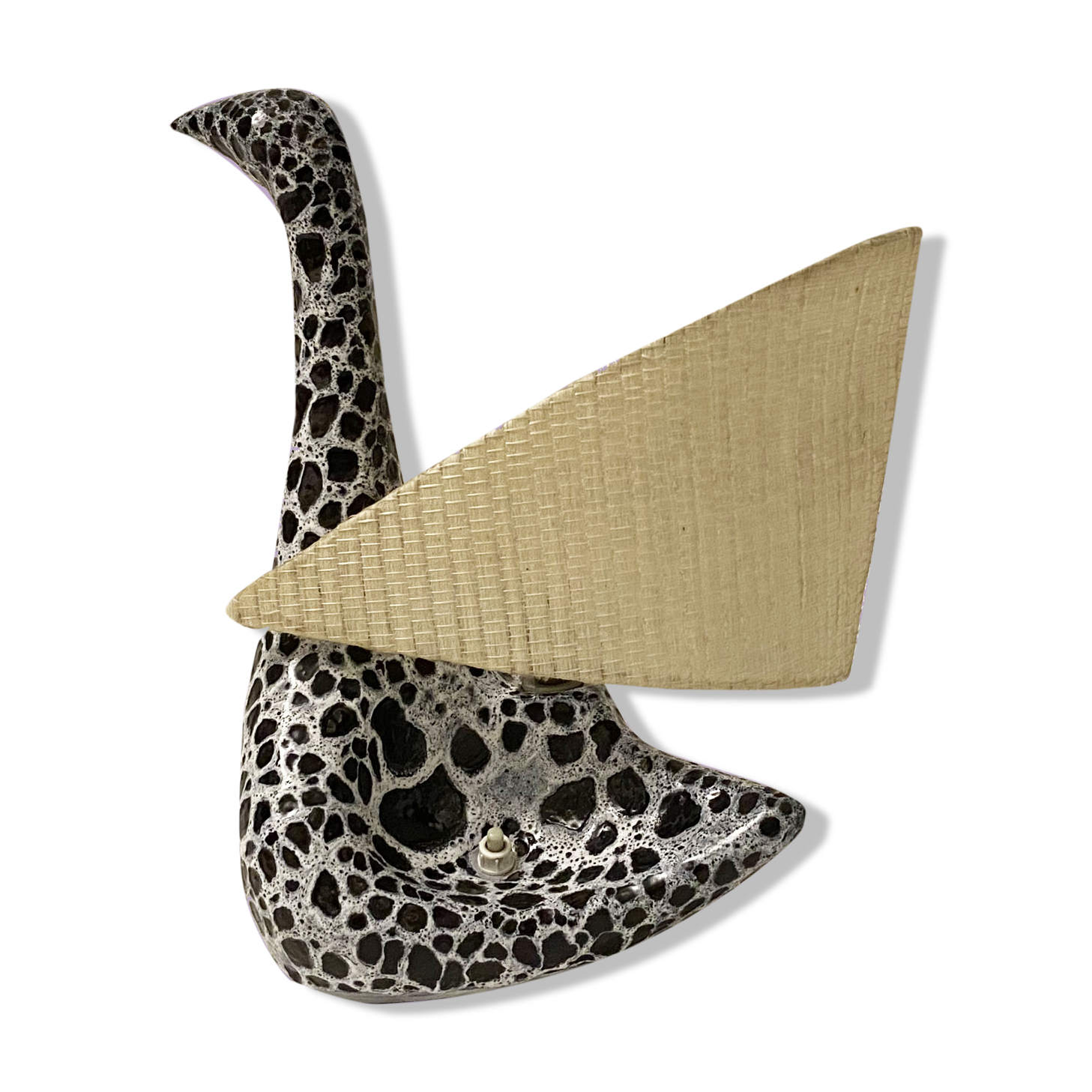 Zoomorphic lamp by dominique marino for le vaucour vallauris, free form of the 50s.