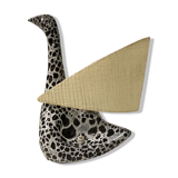 Zoomorphic lamp by dominique marino for le vaucour vallauris, free form of the 50s.
