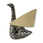 Zoomorphic lamp by dominique marino for le vaucour vallauris, free form of the 50s.