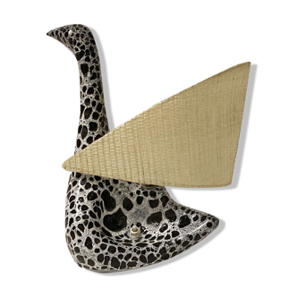 Zoomorphic lamp by dominique marino for le vaucour vallauris, free form of the 50s.