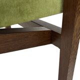 Vintage armchair solid wenge design 60s leather armrests design