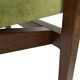 Vintage armchair solid wenge design 60s leather armrests design