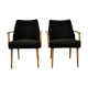 Ensemble de 2 fauteuils noirs allemands vintage