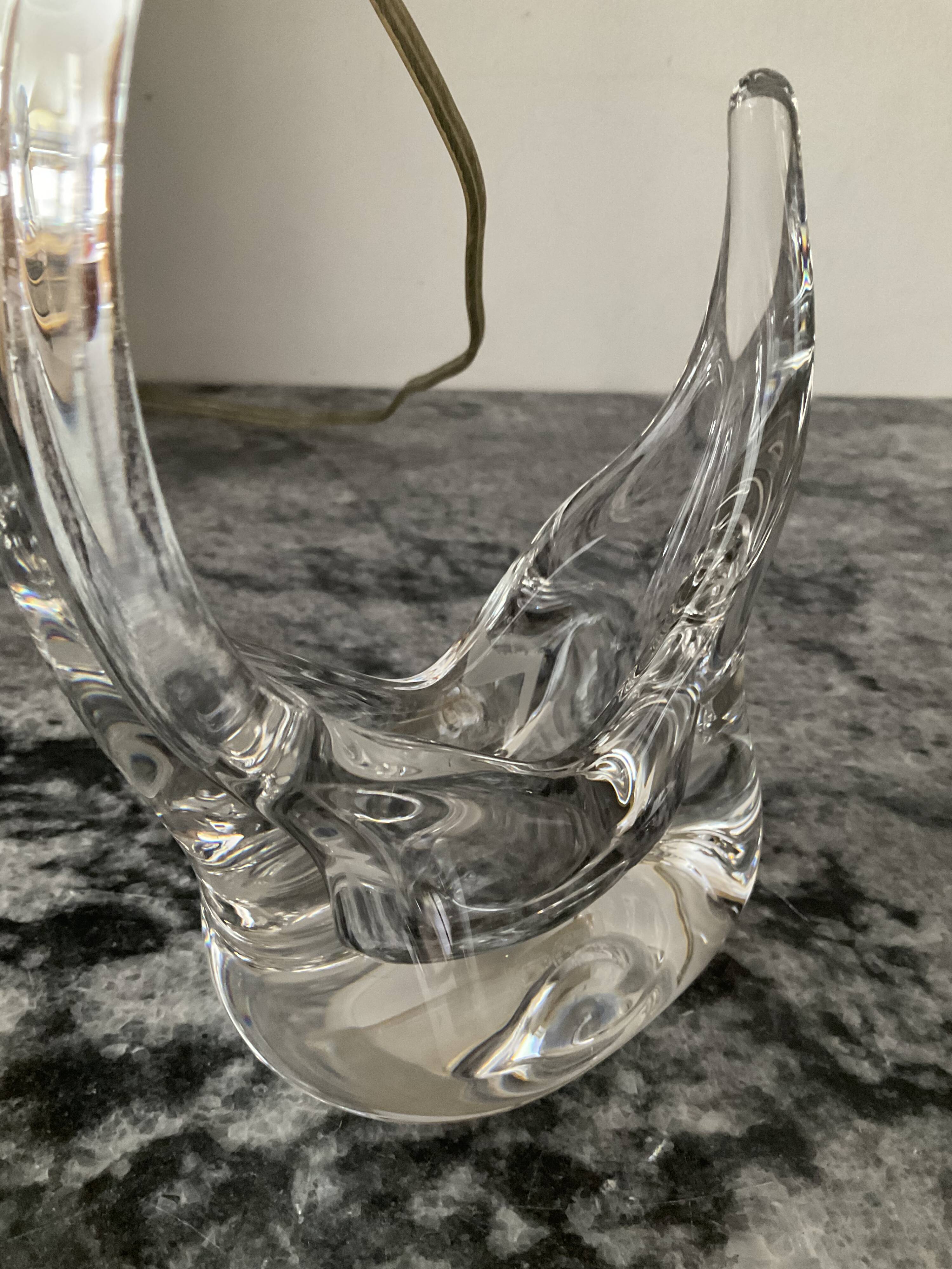 Pair of Saint Louis crystal lamps from the 1950s-60s.