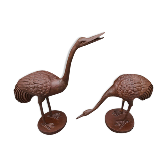 Cast iron herons